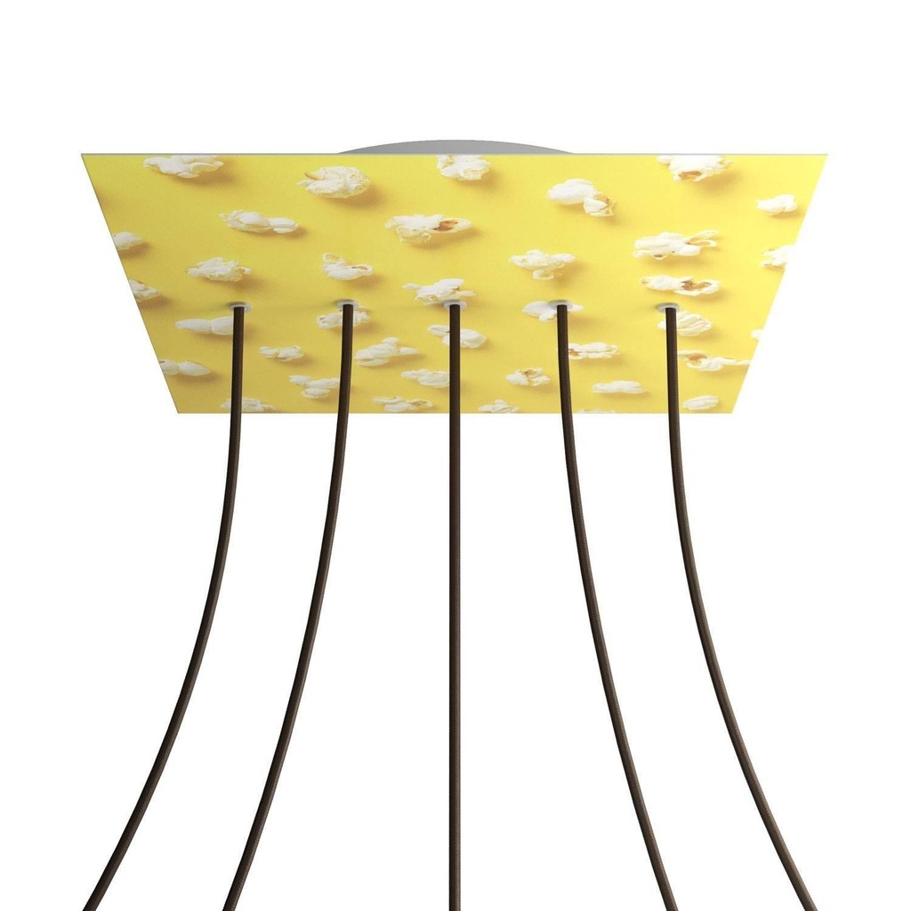 Rosone XXL Rose-One SMART quadrato, 400 mm con 5 fori in linea -