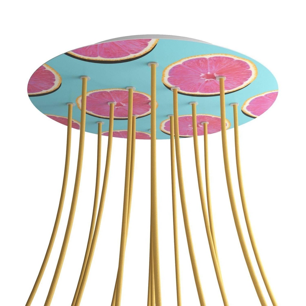 Rose-One XXL rosette round, 400 mm diameter with 15 holes and 4 holes