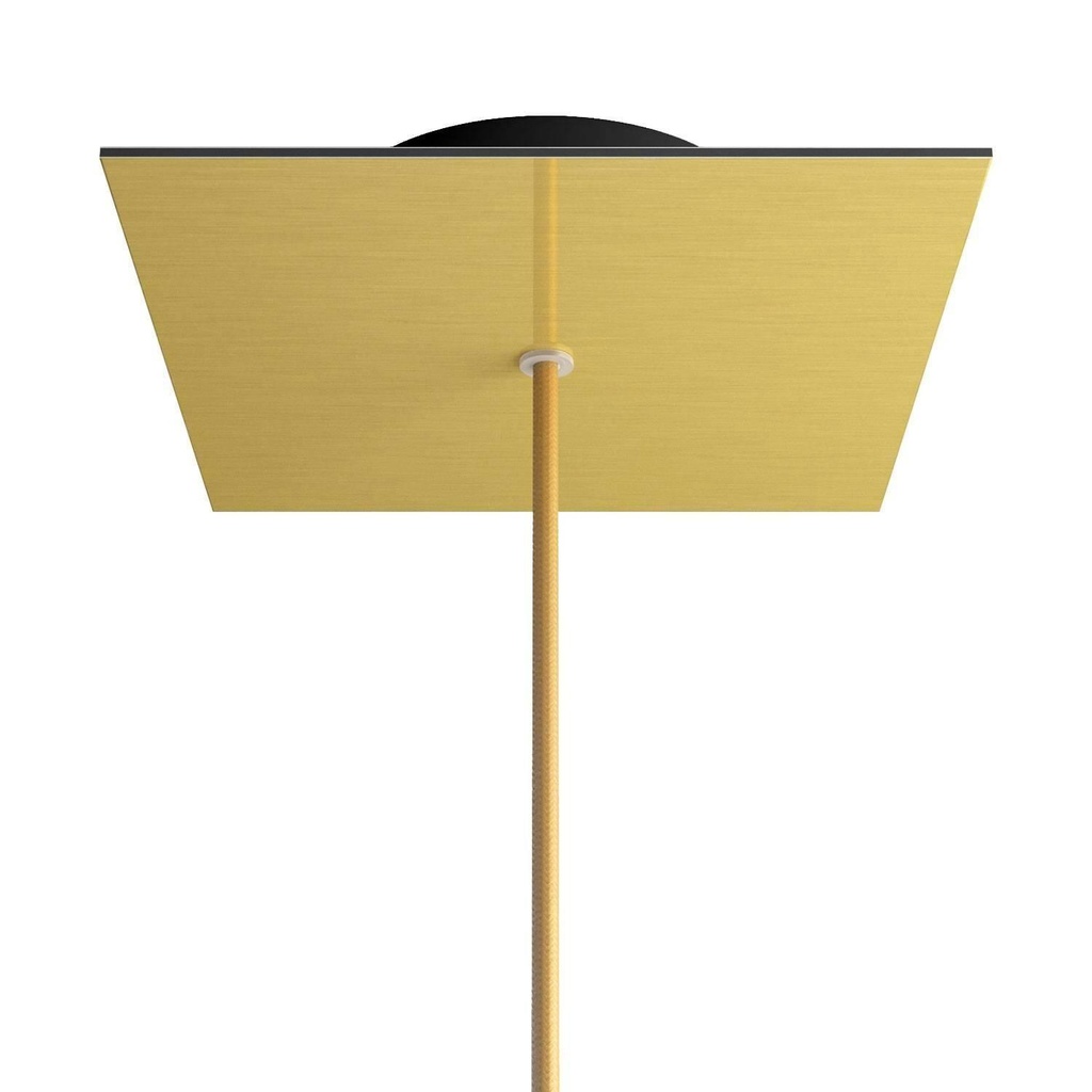 Rose-One square rosette, 200 mm with 1 hole and 4 side holes