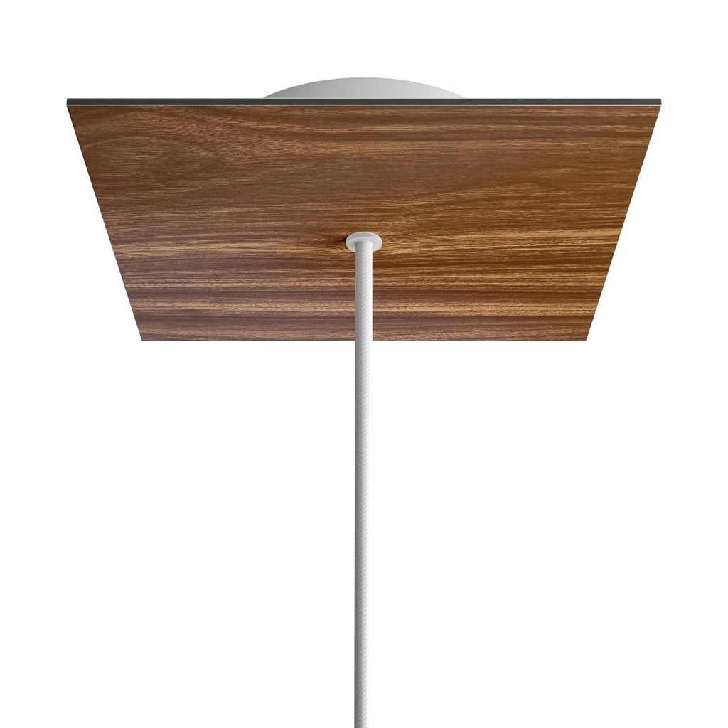 [8050997072124] Rosone Rose-One quadrato, 200 mm con 1 foro e 4 fori laterali