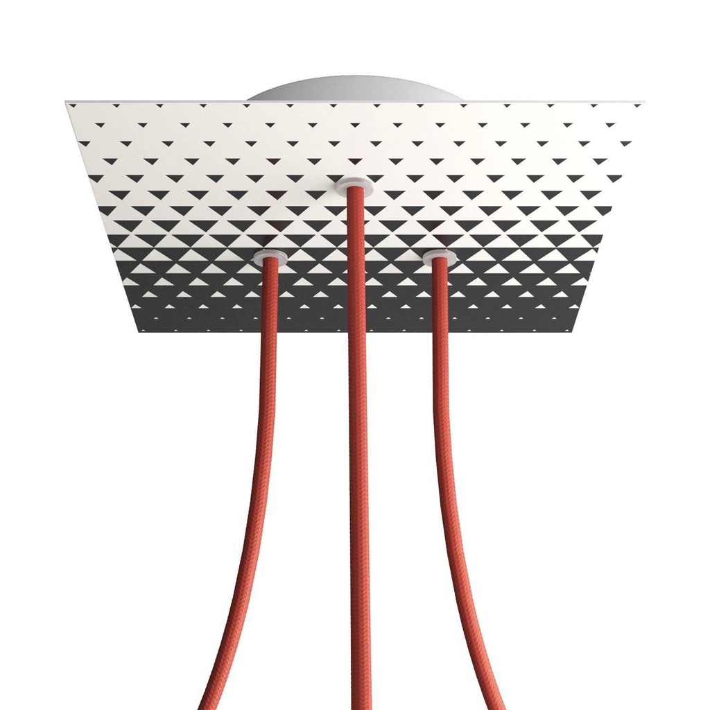 Rose-One square rosette, 200 mm with 3 holes and 4 side holes - PROMO