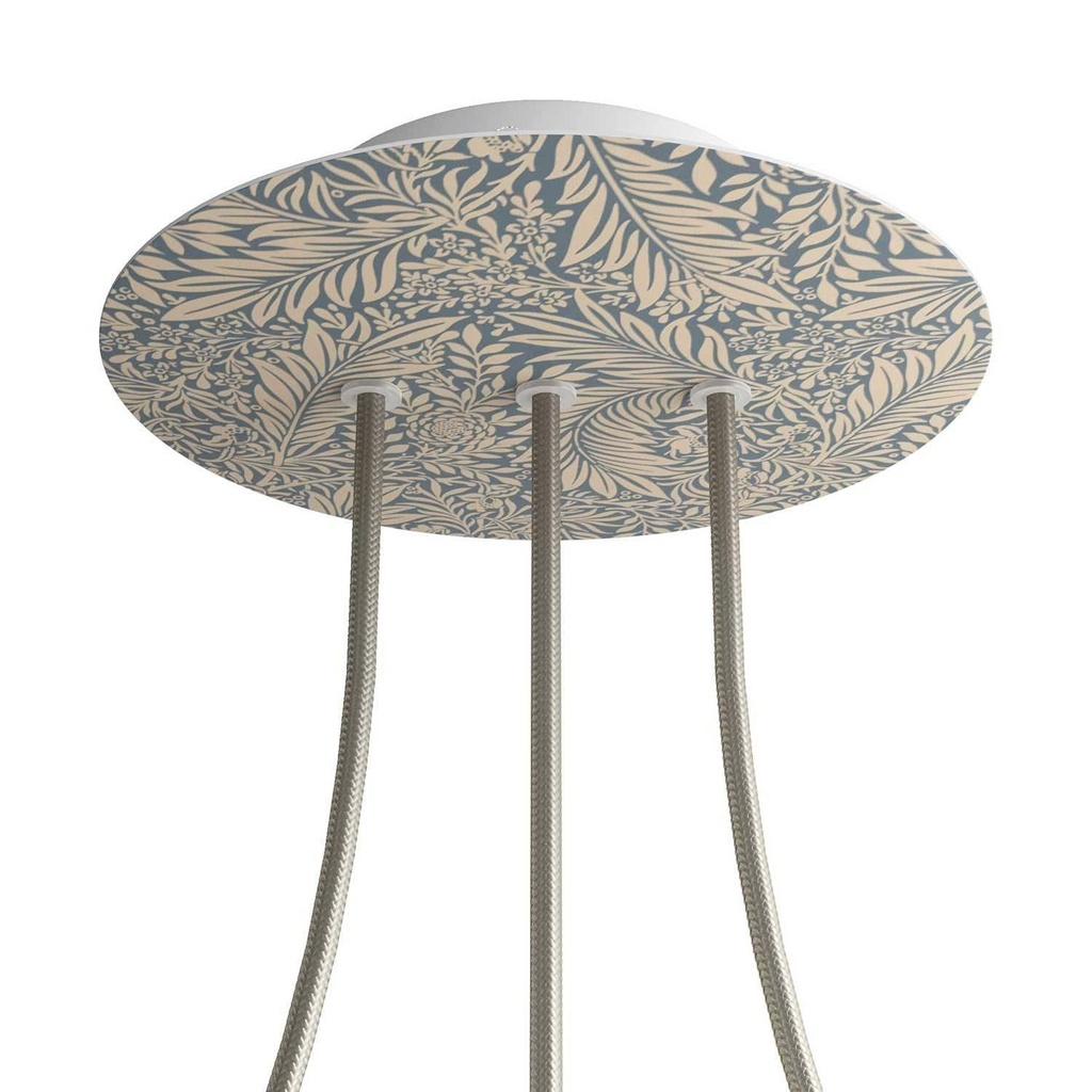 Rosone Rose-One rotondo, diametro 200 mm con 3 fori in linea e 4