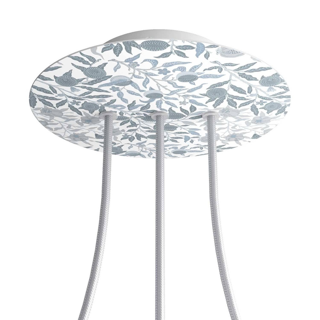 Rose-One round rosette, diameter 200 mm with 3 holes in line and 4