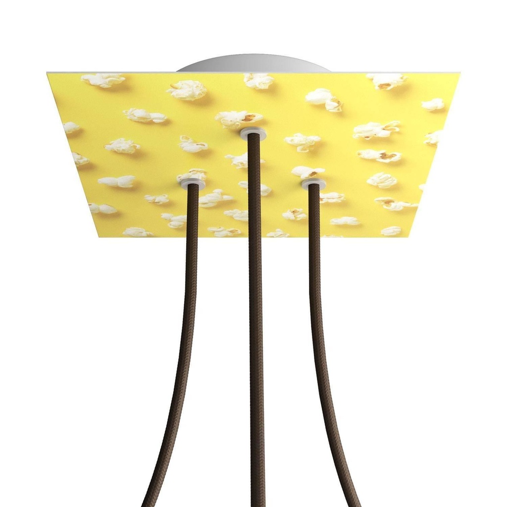 Rose-One square rosette, 200 mm with 3 holes and 4 side holes - PROMO