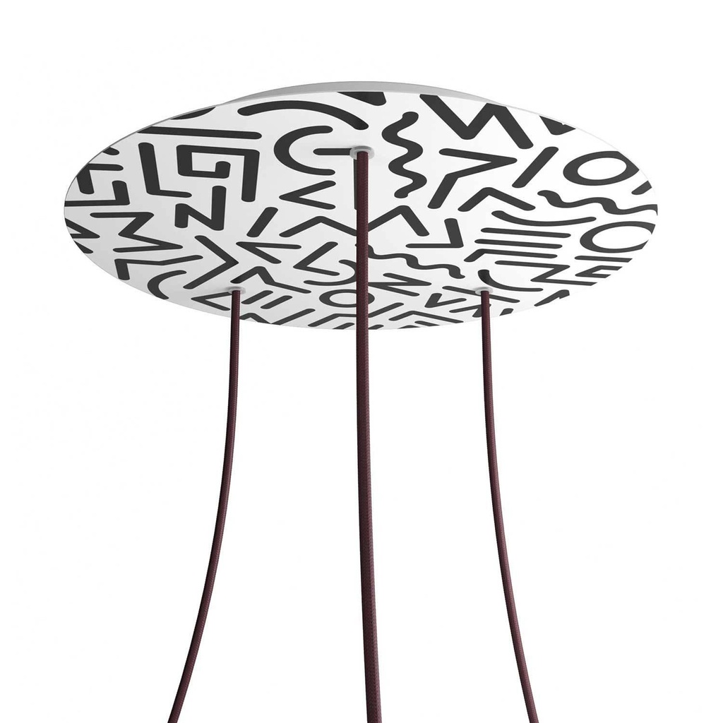 Rosone XXL Rose-One rotondo, diametro 400 mm con 3 fori e 4 fori