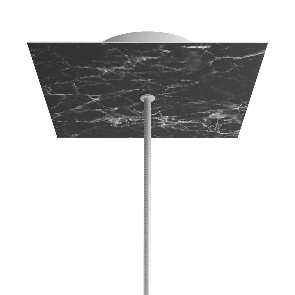 Rose-One square rosette, 200 mm with 1 hole and 4 side holes