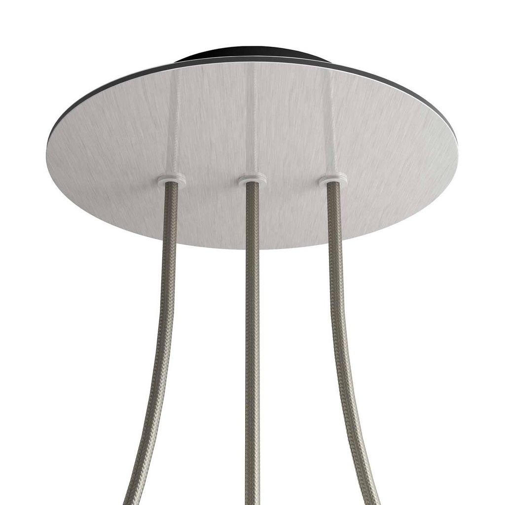 Rose-One round rosette, diameter 200 mm with 3 holes in line and 4