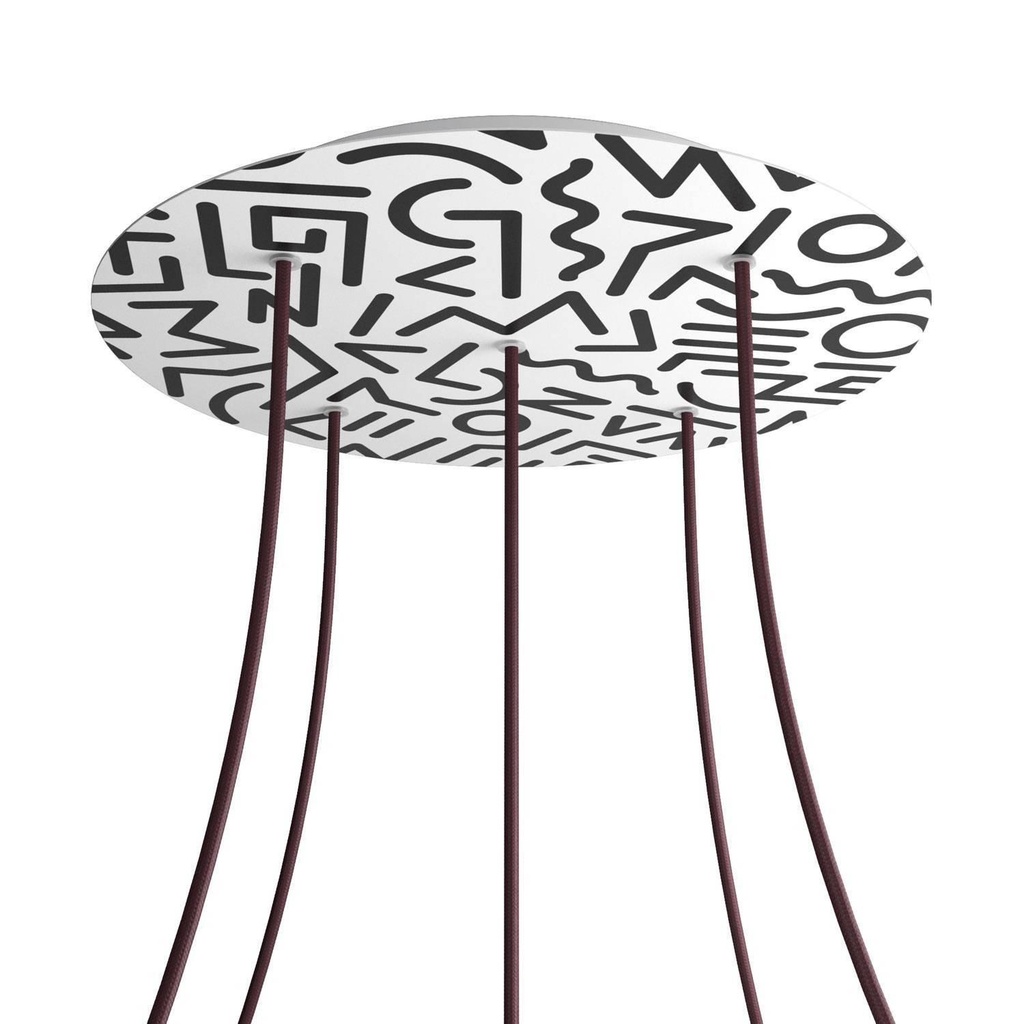 Rosone XXL Rose-One SMART rotondo, diametro 400 mm con 5 fori -