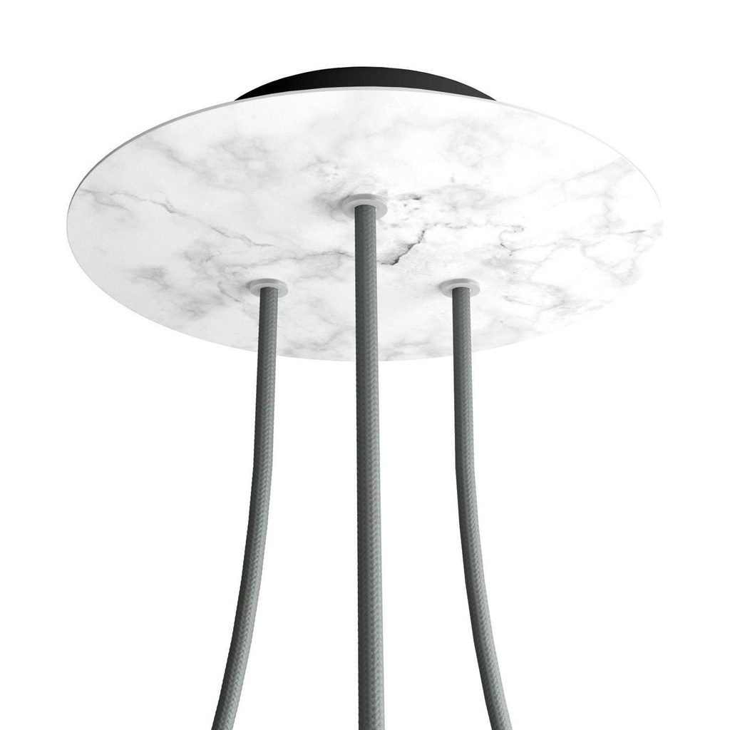 Rose-One round rosette, diameter 200 mm with 3 holes and 4 side holes