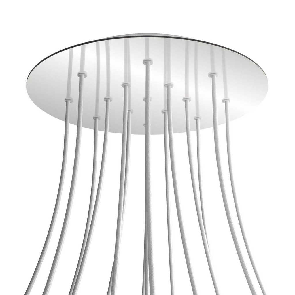 Rosone XXL Rose-One rotondo, diametro 400 mm con 15 fori e 4 fori