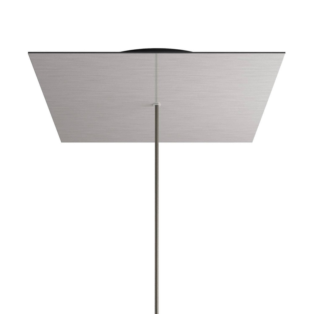 Rosone XXL Rose-One quadrato, 400 mm con 1 foro e 4 fori laterali