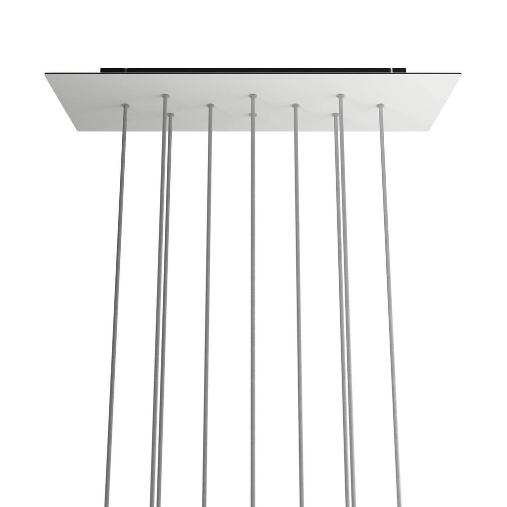 XXL Rose-One rectangular rosette with 10 holes and 6 side holes,