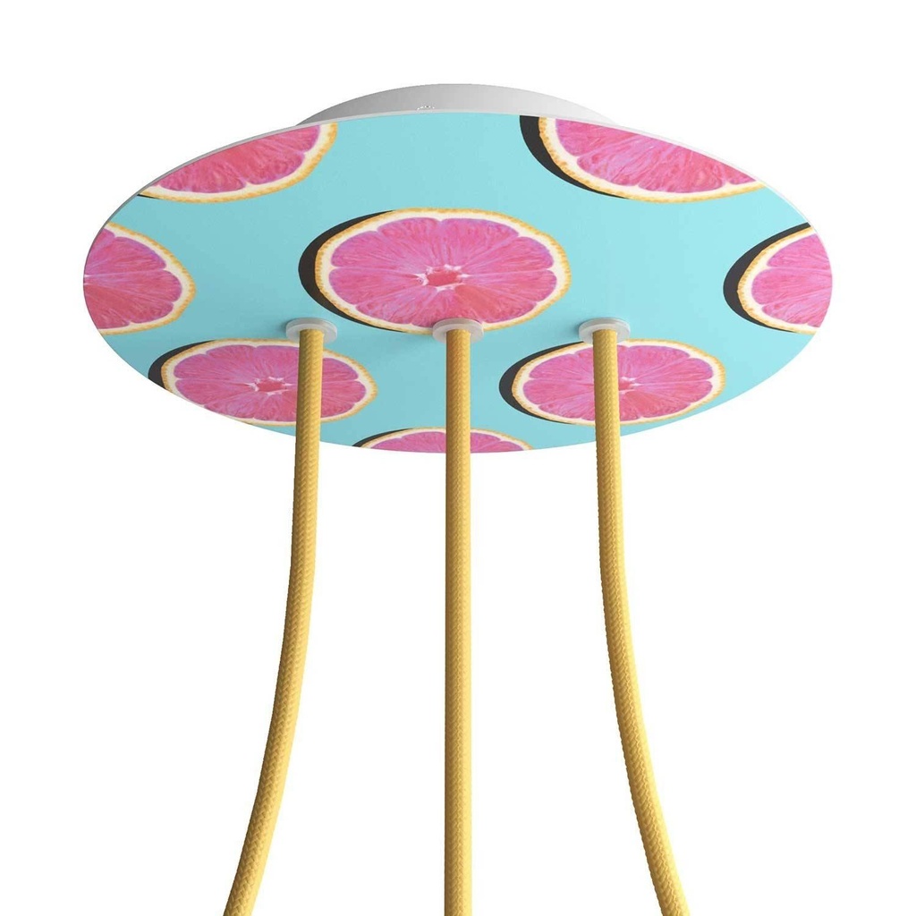 Rosone Rose-One rotondo, diametro 200 mm con 3 fori in linea e 4