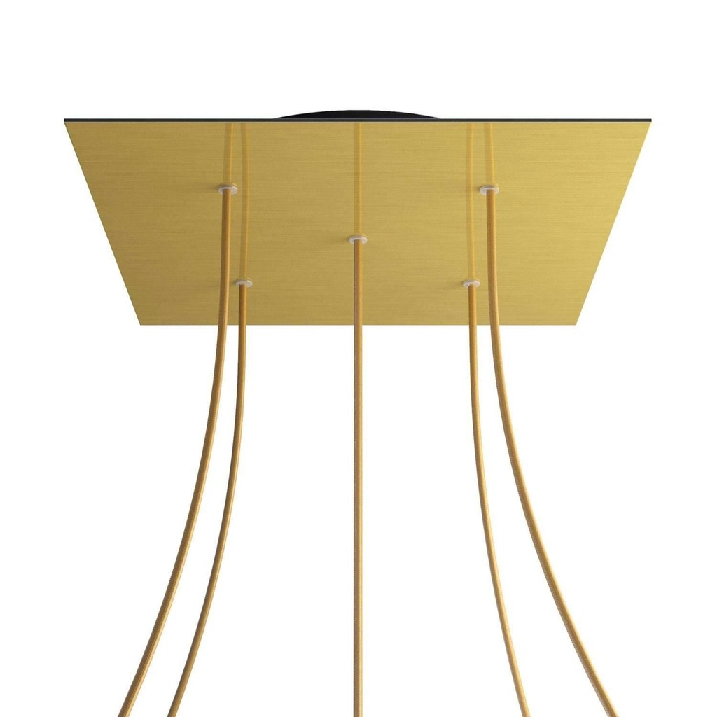 XXL Rose-One square rosette, 400 mm with 5 holes and 4 side holes