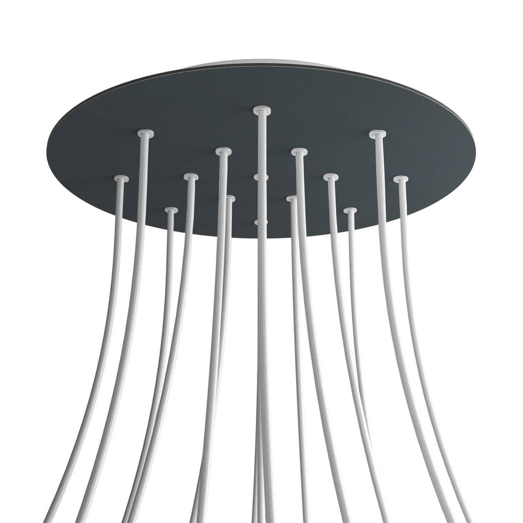 Rosone XXL Rose-One rotondo, diametro 400 mm con 15 fori e 4 fori