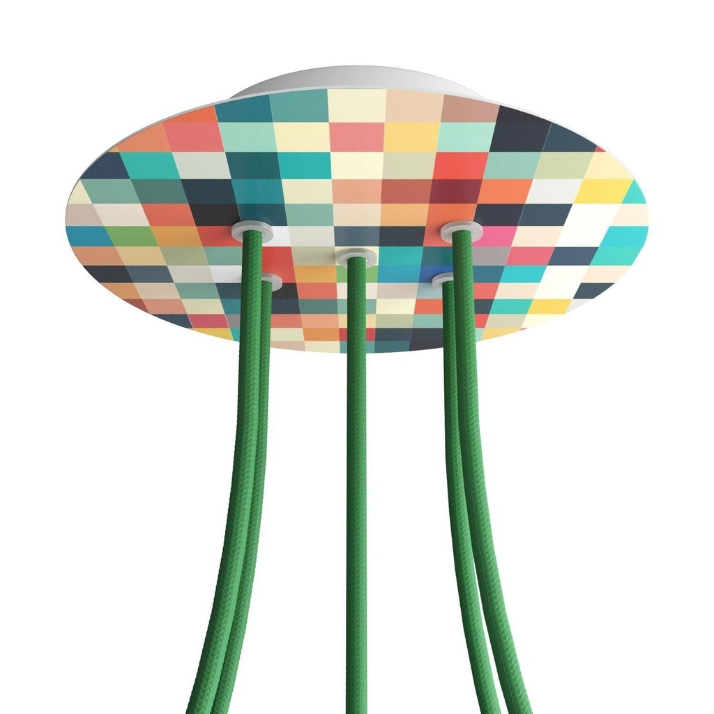 Rose-One round rosette, diameter 200 mm with 5 holes and 4 holes