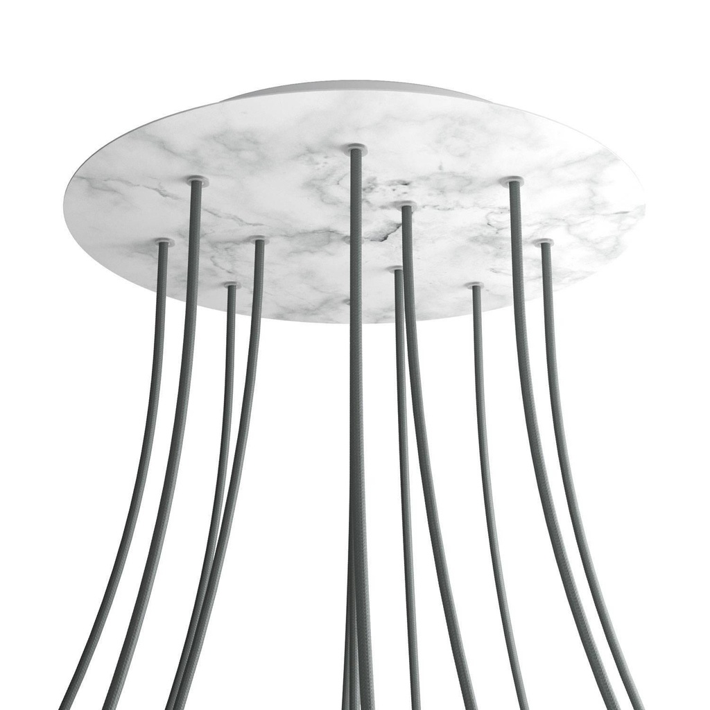 Rosone XXL Rose-One rotondo, diametro 400 mm con 12 fori e 4 fori