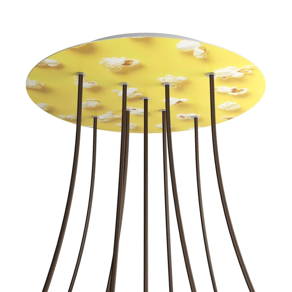 [8057730846486] Rosone XXL Rose-One rotondo, diametro 400 mm con 9 fori a X e 4 fori