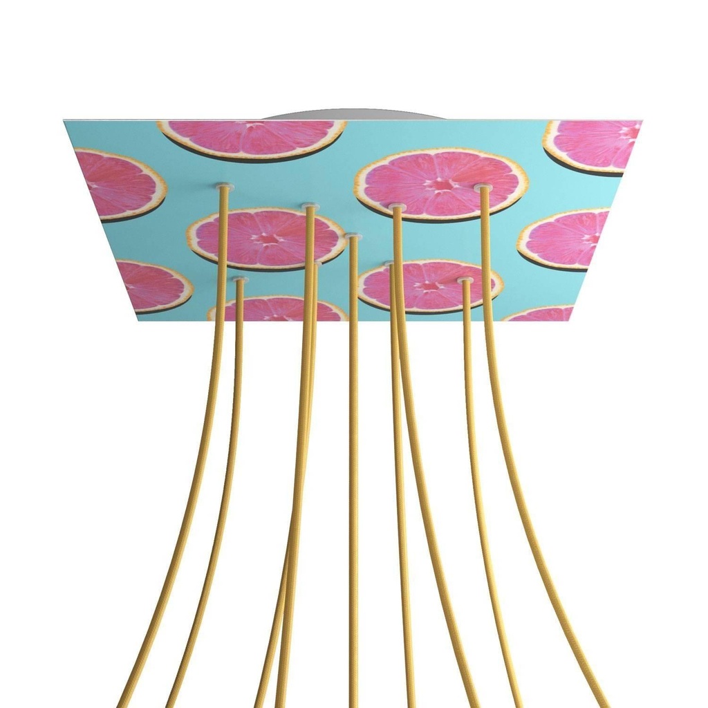 Rosone XXL Rose-One SMART quadrato, 400 mm con 9 fori a X -