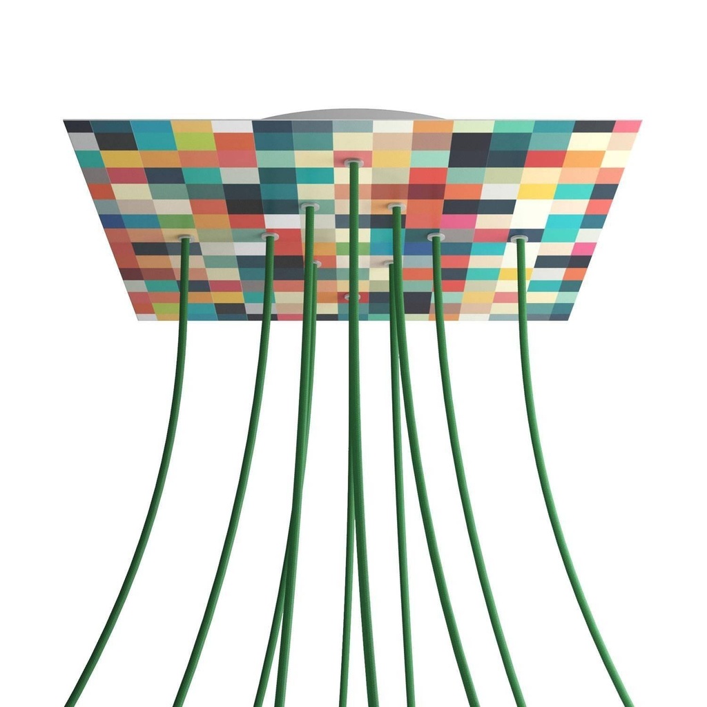 Rose-One SMART XXL rosette square, 400 mm with 10 holes - compatible