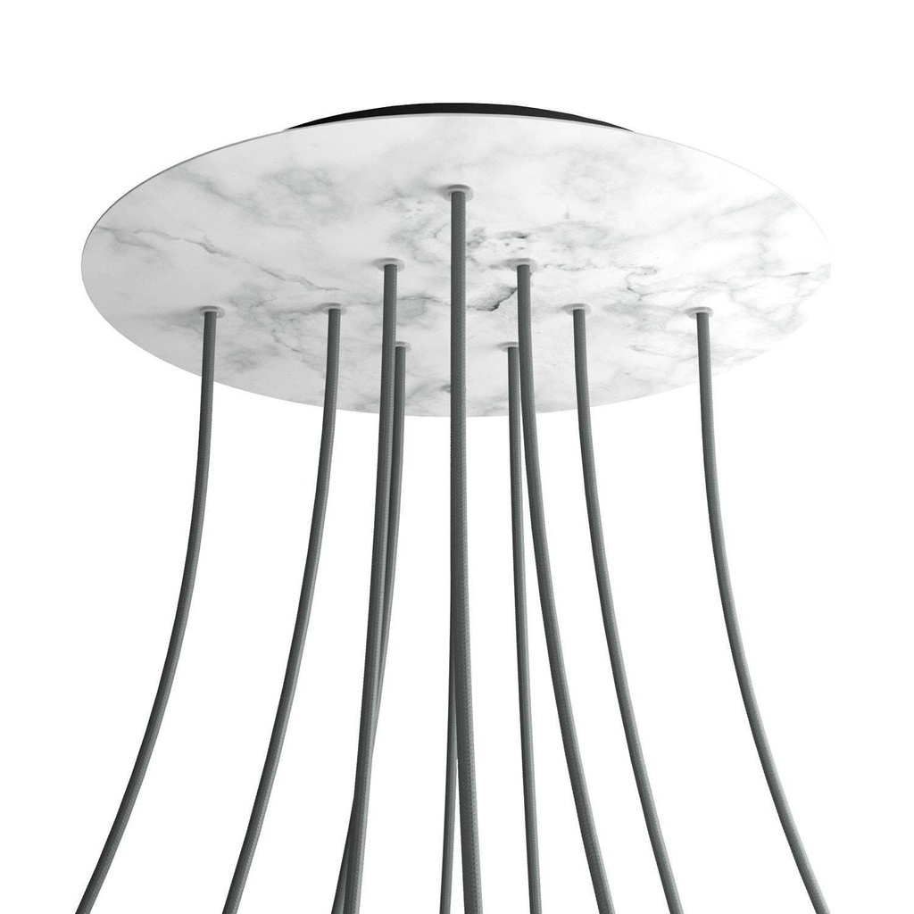 Rosone XXL Rose-One rotondo, diametro 400 mm con 10 fori e 4 fori