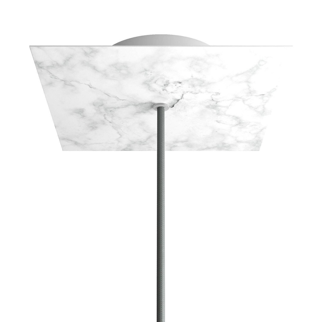 Rose-One square rosette, 200 mm with 1 hole and 4 side holes