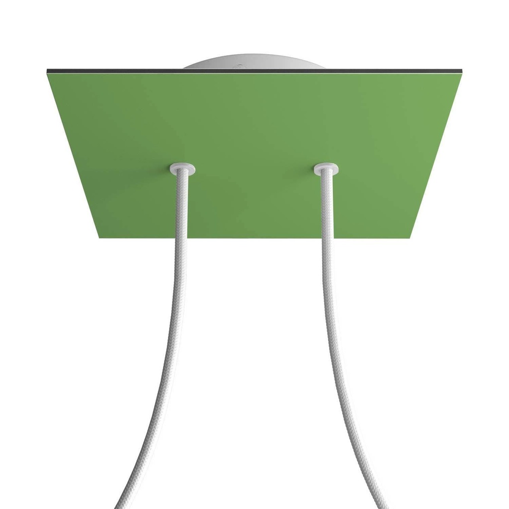 [8050997074890] Rosone Rose-One quadrato, 200 mm con 2 fori e 4 fori laterali