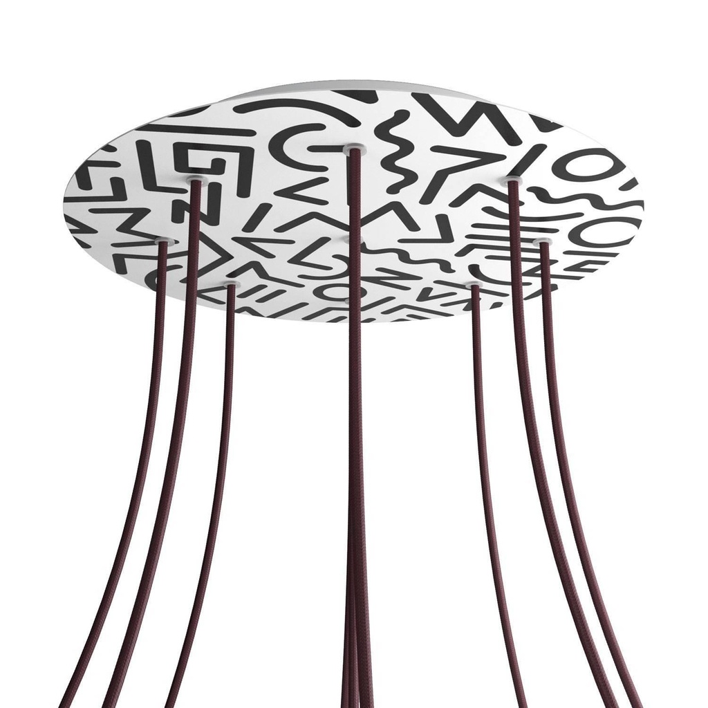 Rose-One XXL rosette round, 400 mm diameter with 9 holes and 4 holes