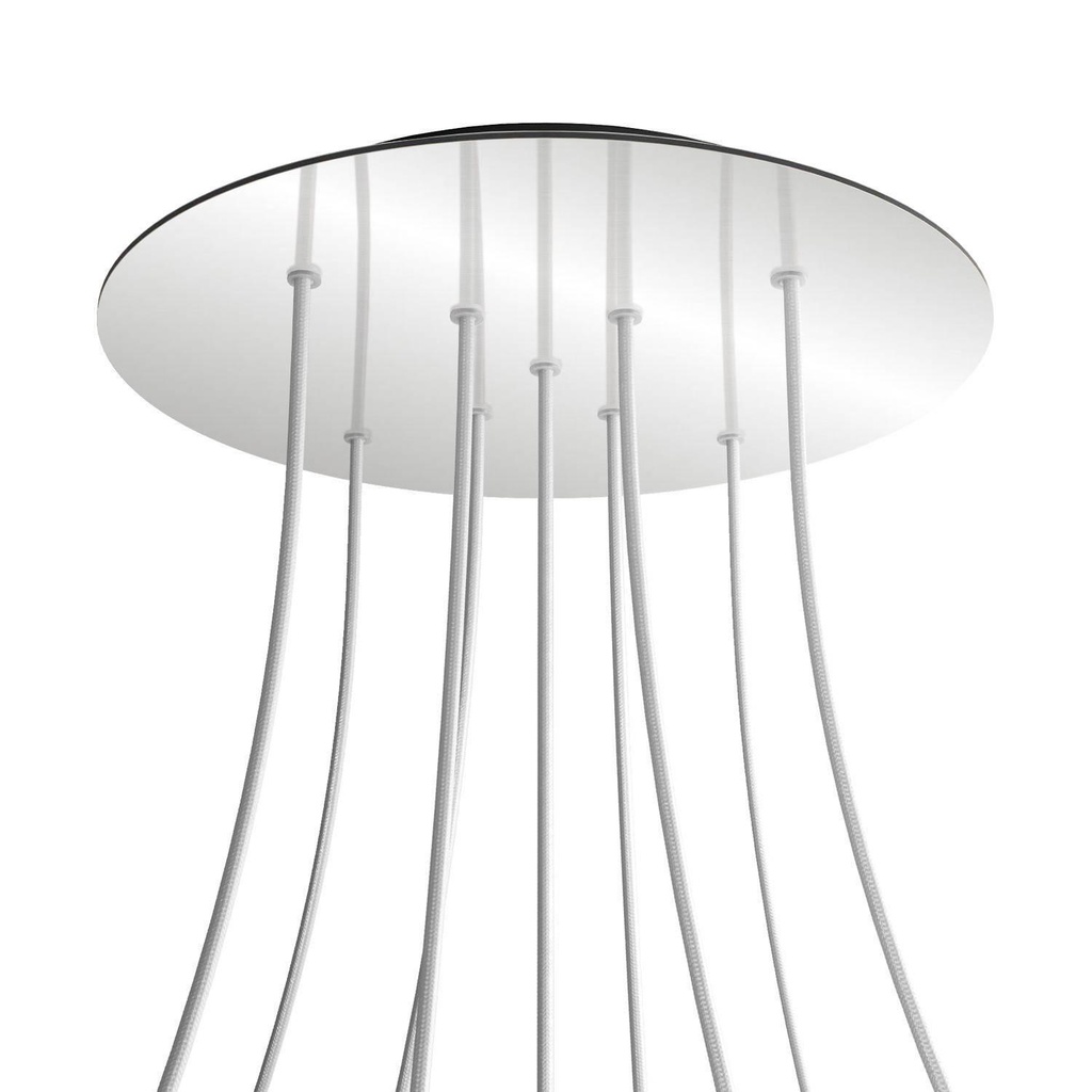 [8050997070045] Rosone XXL Rose-One rotondo, diametro 400 mm con 9 fori a X e 4 fori