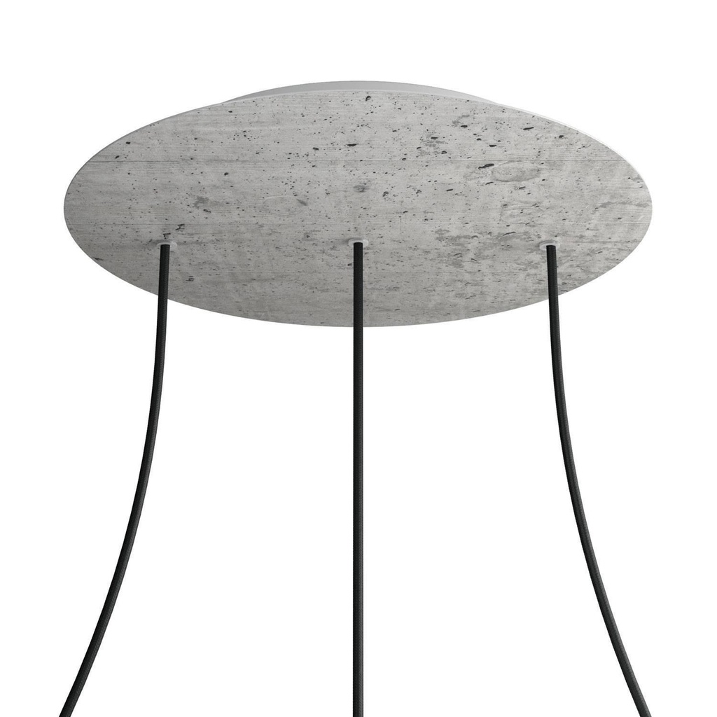 Rose-One XXL rosette round, diameter 400 mm with 3 holes in line and 4