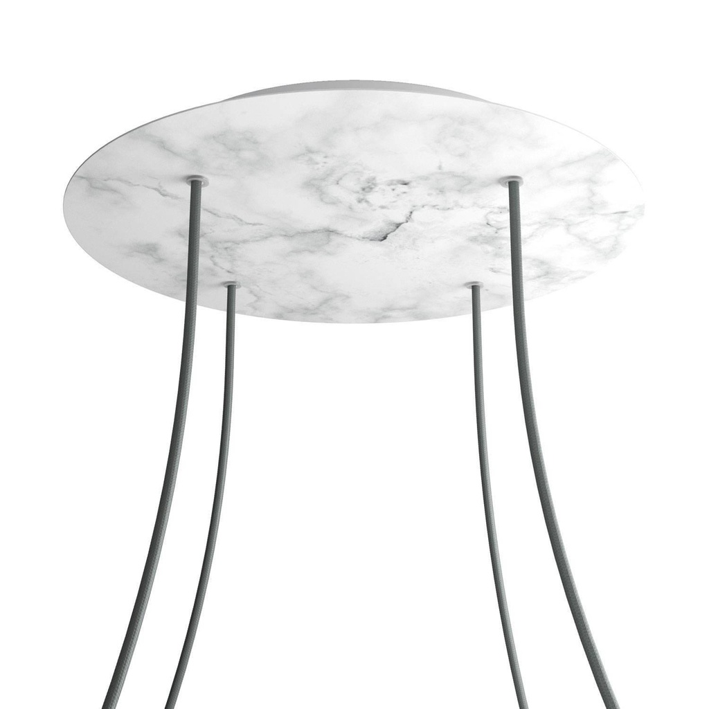 Rosone XXL Rose-One rotondo, diametro 400 mm con 4 fori e 4 fori