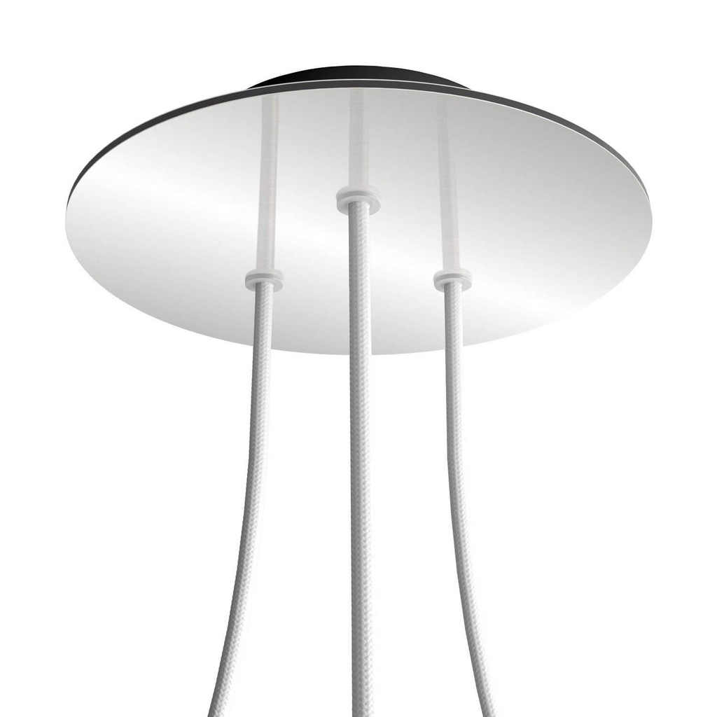 Rose-One round rosette, diameter 200 mm with 3 holes and 4 side holes