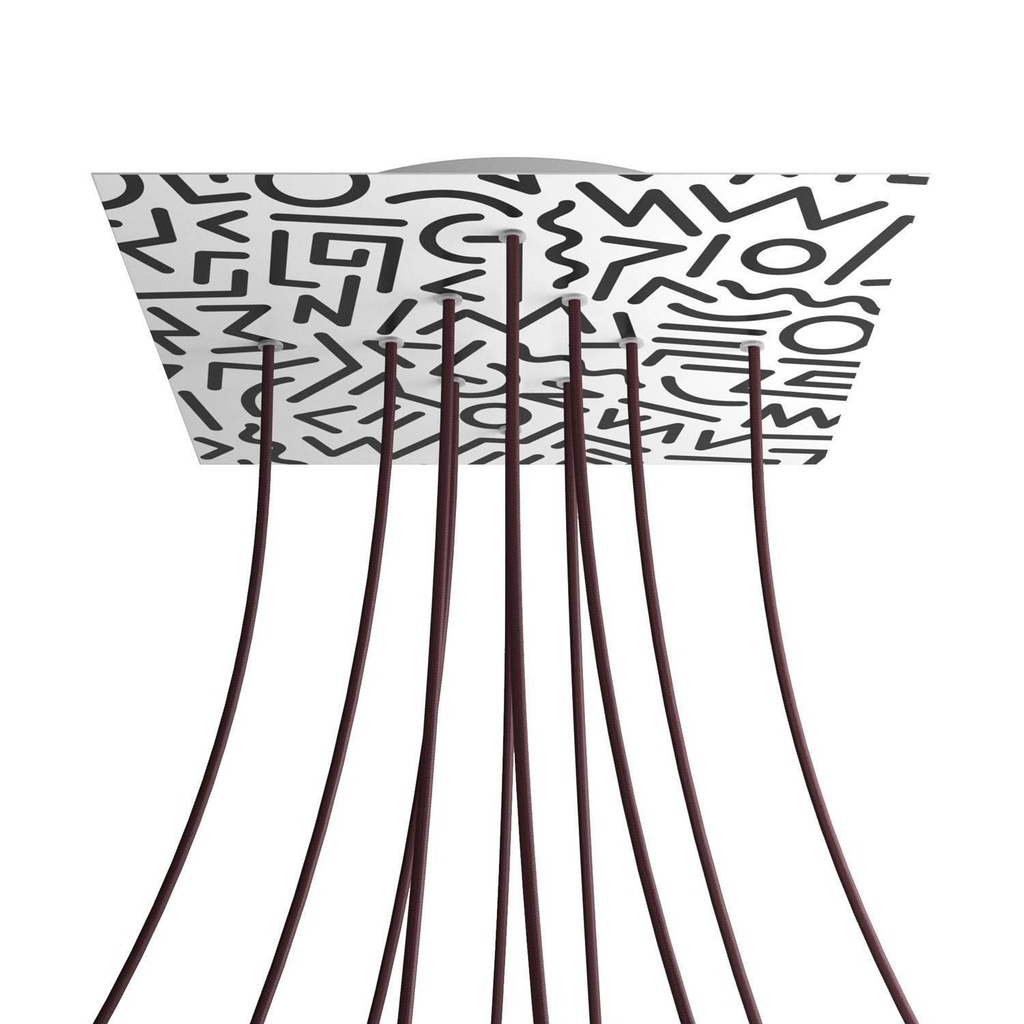 Rosone XXL Rose-One SMART quadrato, 400 mm con 10 fori - compatibile