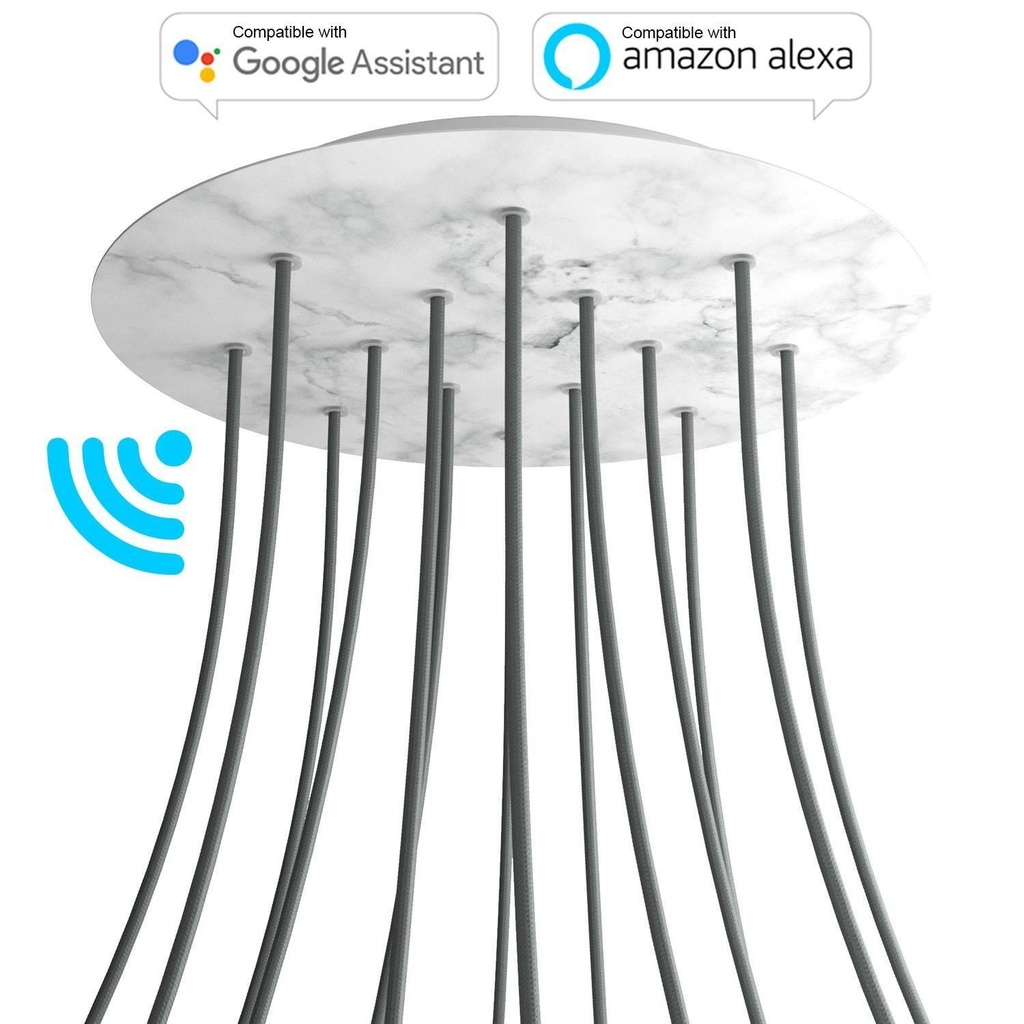 Rosone XXL Rose-One SMART rotondo, diametro 400 mm con 14 fori -