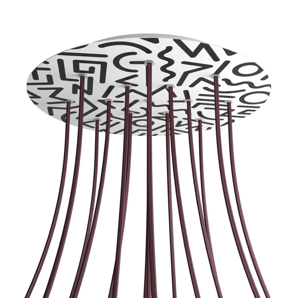 Rosone XXL Rose-One rotondo, diametro 400 mm con 15 fori e 4 fori