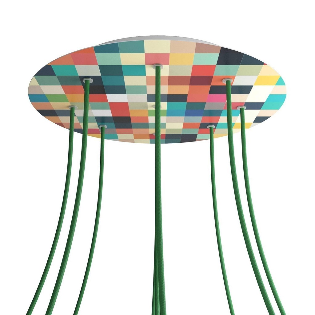 Rose-One XXL rosette round, 400 mm diameter with 9 holes and 4 holes