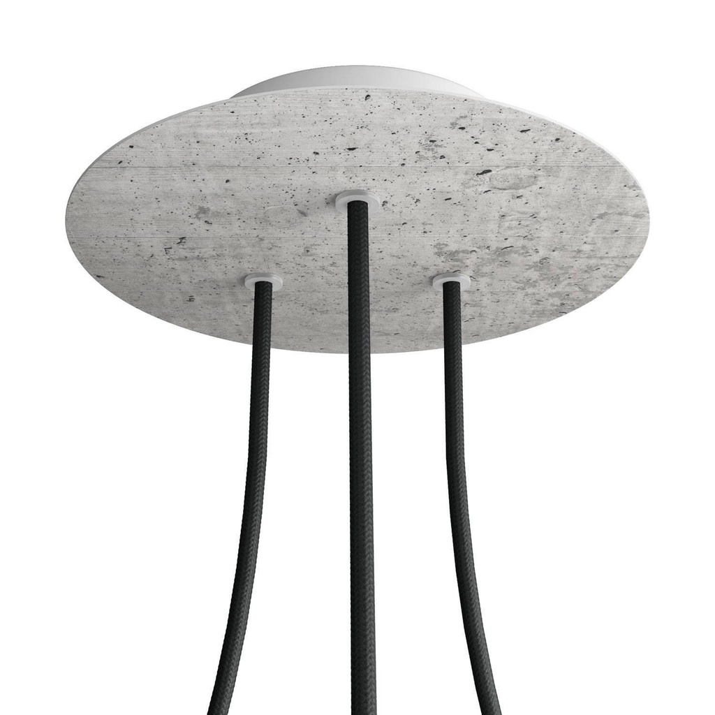 Rose-One round rosette, diameter 200 mm with 3 holes and 4 side holes