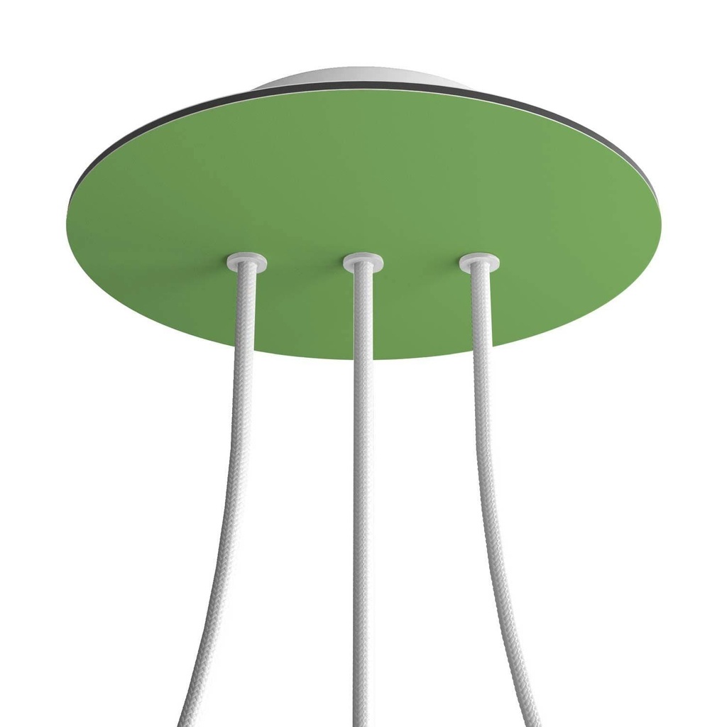 Rosone Rose-One rotondo, diametro 200 mm con 3 fori in linea e 4