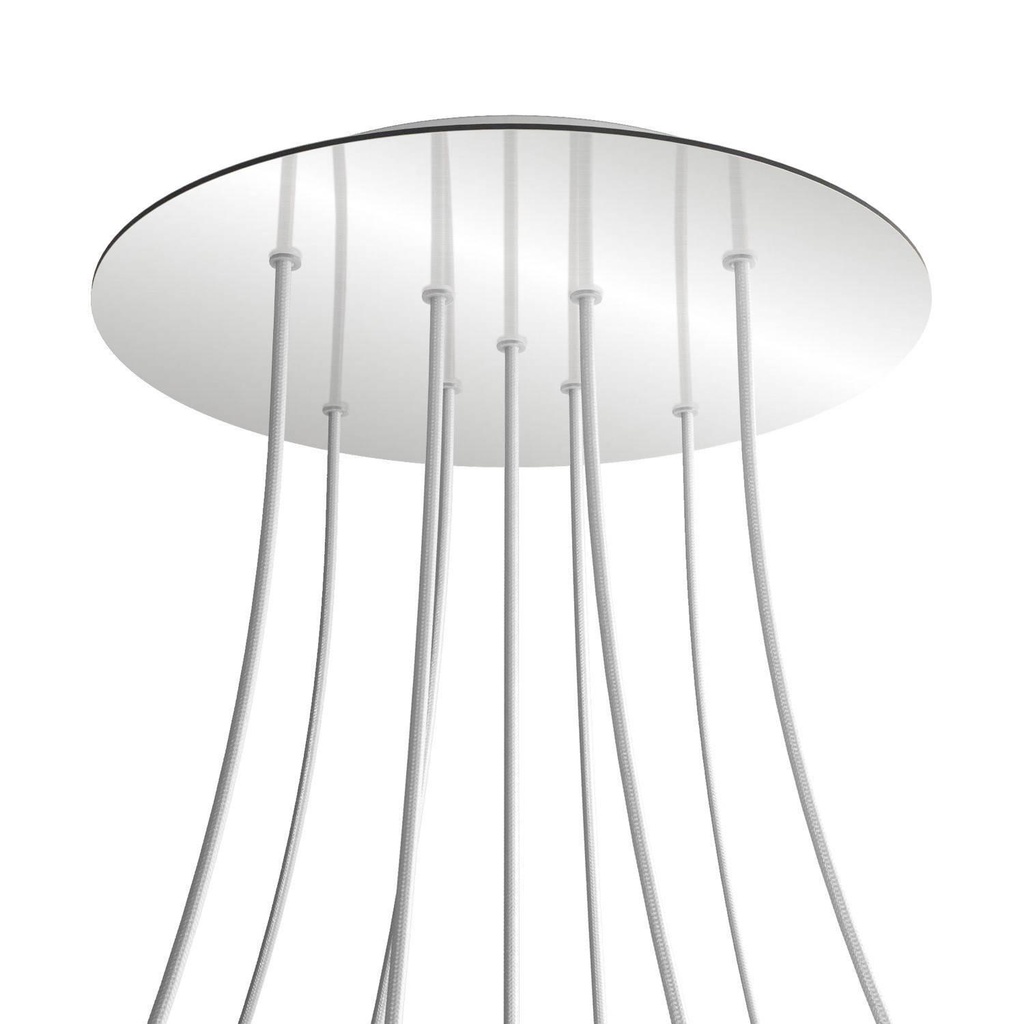 Rosone XXL Rose-One rotondo, diametro 400 mm con 9 fori a X e 4 fori