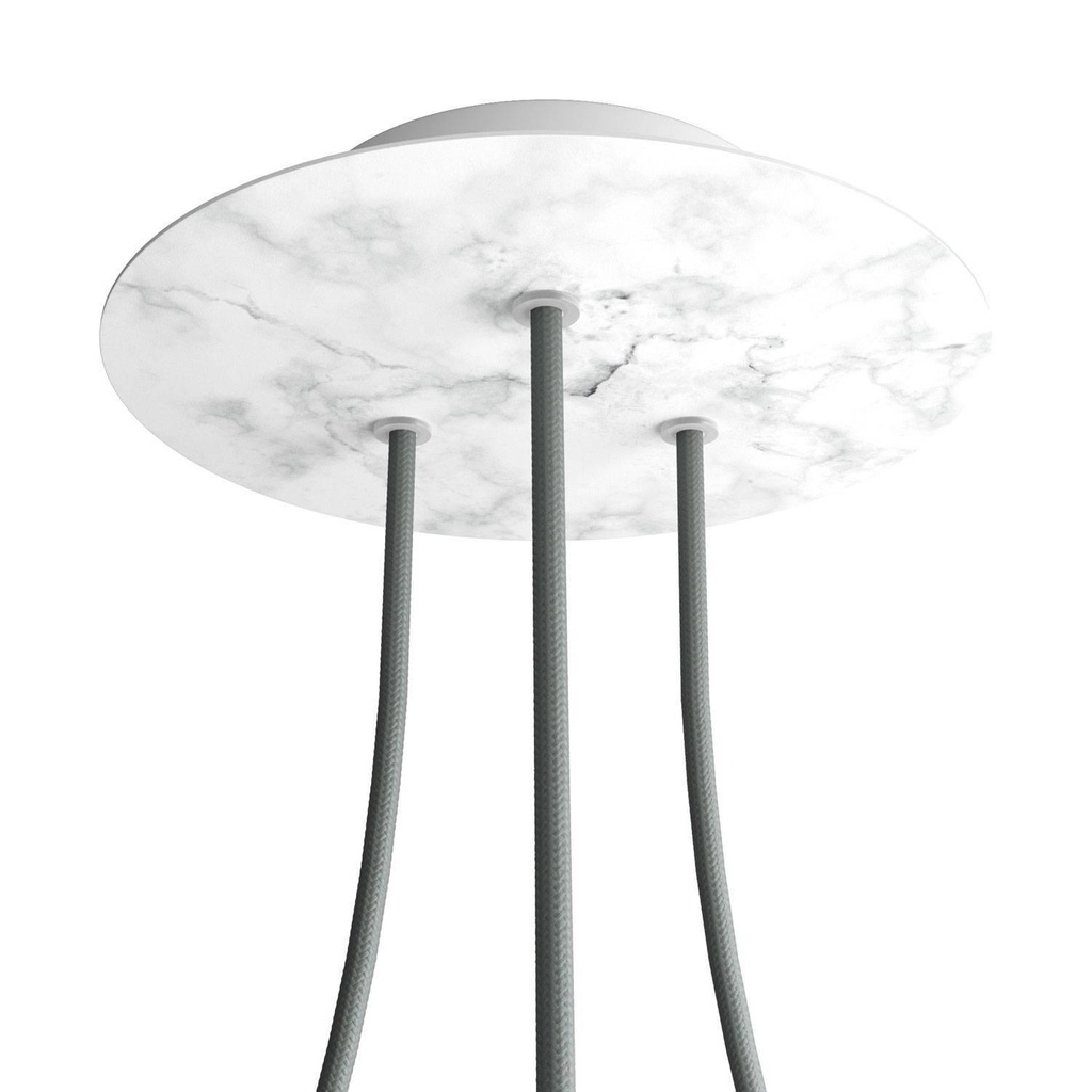 Rose-One round rosette, diameter 200 mm with 3 holes and 4 side holes