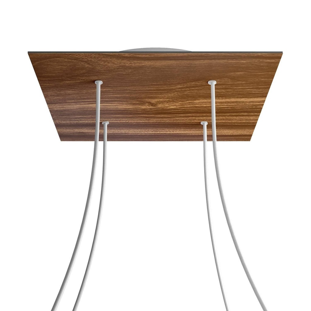 XXL Rose-One square rosette, 400 mm with 4 holes and 4 side holes