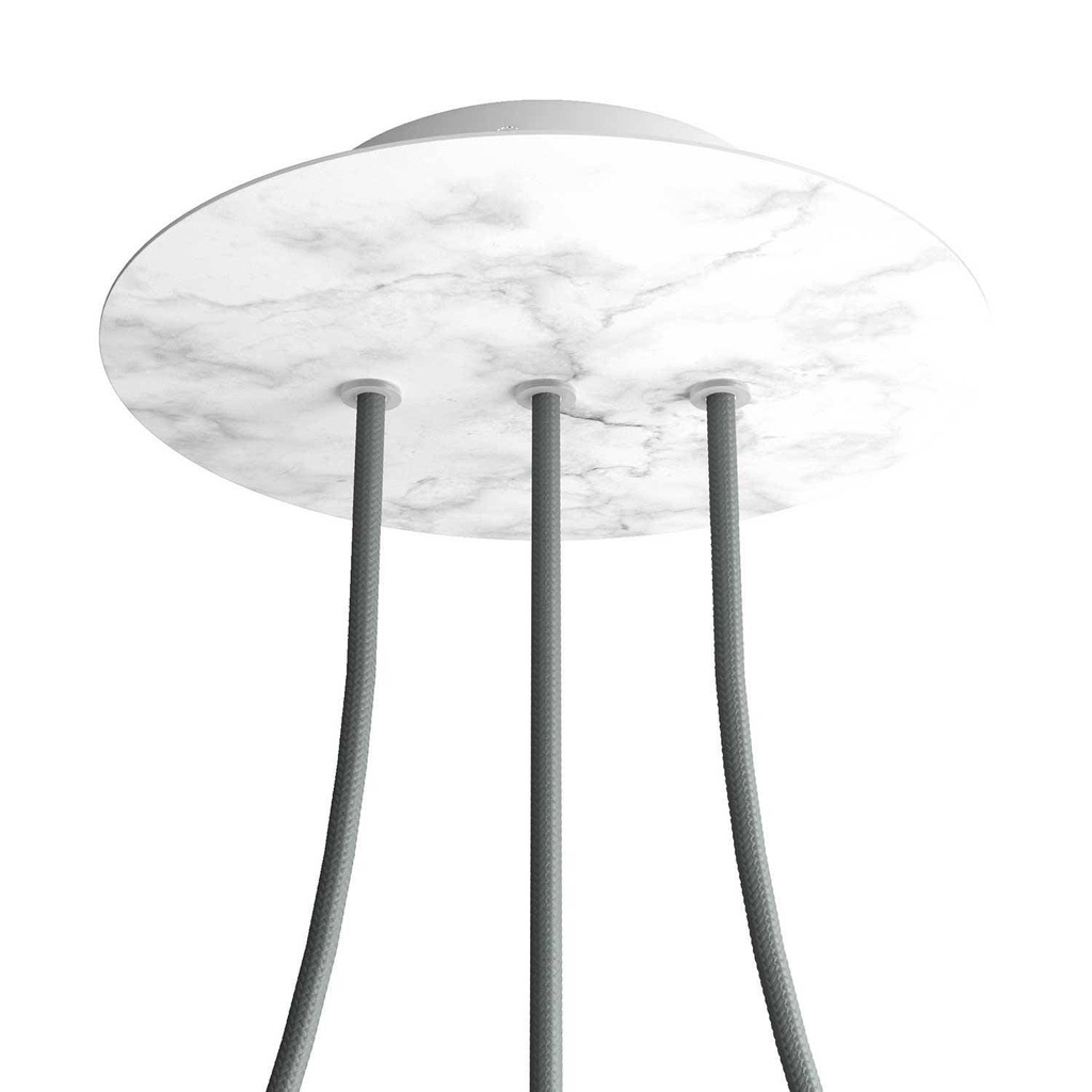 Rosone Rose-One rotondo, diametro 200 mm con 3 fori in linea e 4