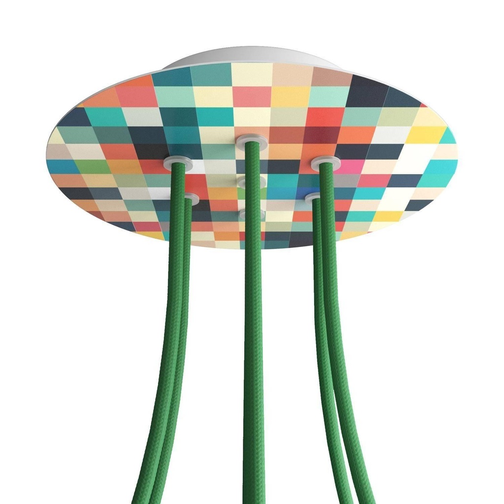 Rosone Rose-One rotondo, diametro 200 mm con 7 fori e 4 fori