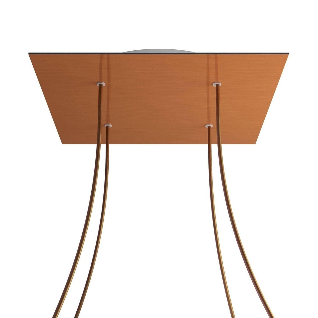 XXL Rose-One square rosette, 400 mm with 4 holes and 4 side holes