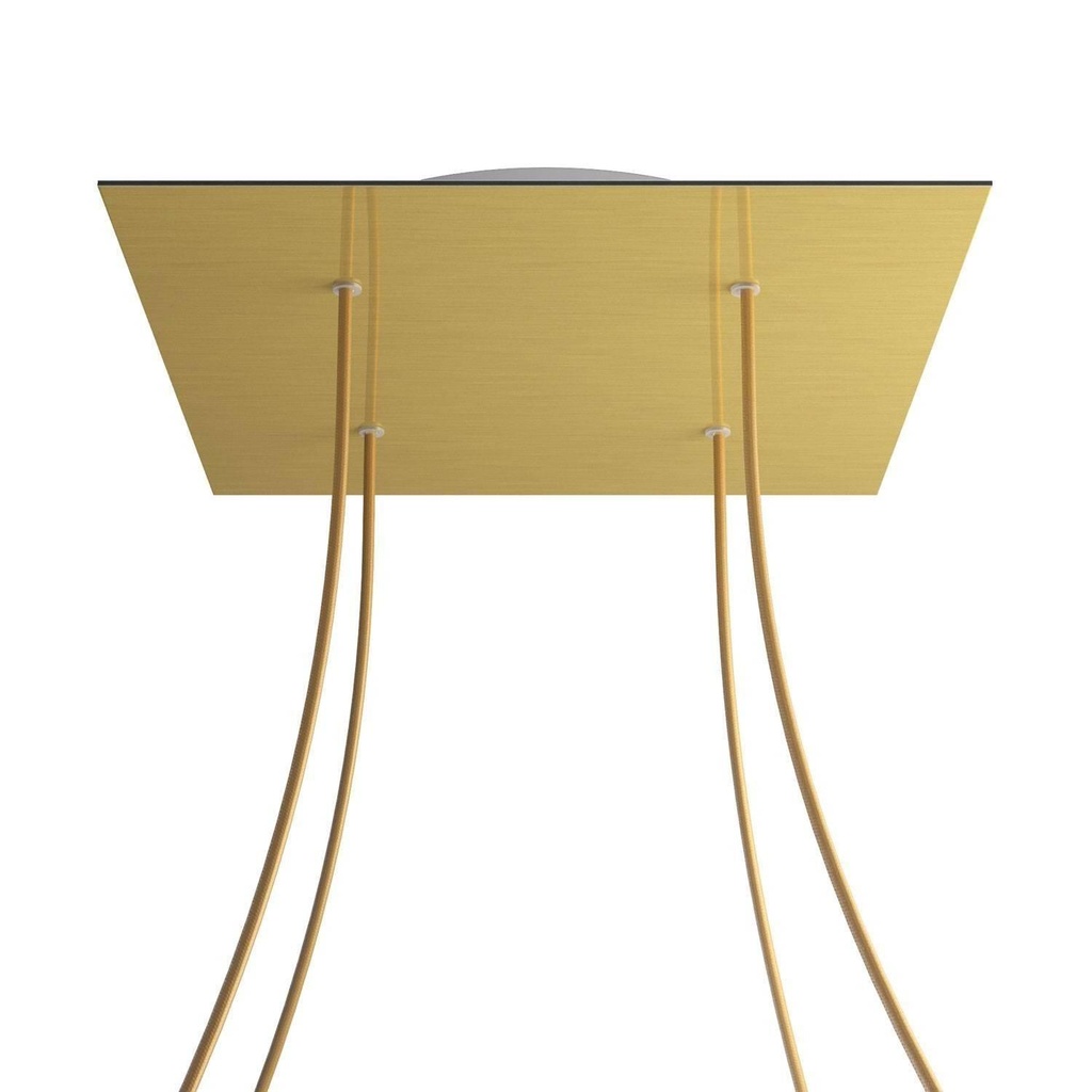 XXL Rose-One square rosette, 400 mm with 4 holes and 4 side holes