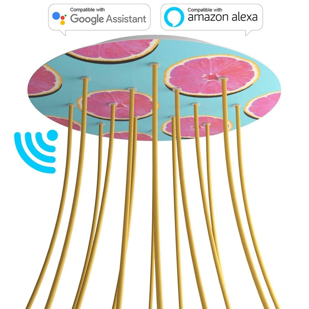 Rosone XXL Rose-One SMART rotondo, diametro 400 mm con 14 fori -