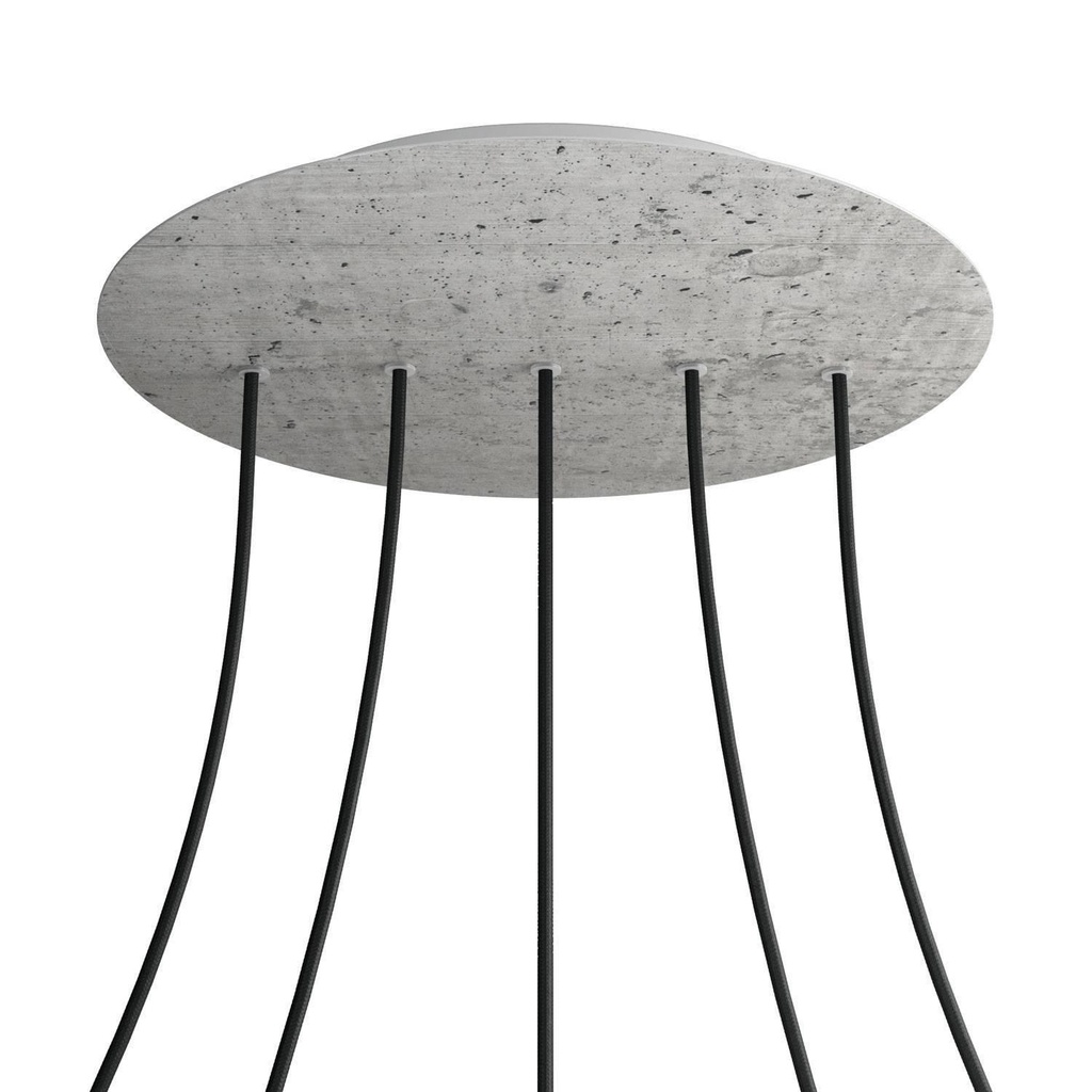 Rosone XXL Rose-One rotondo, diametro 400 mm con 5 fori in linea e 4