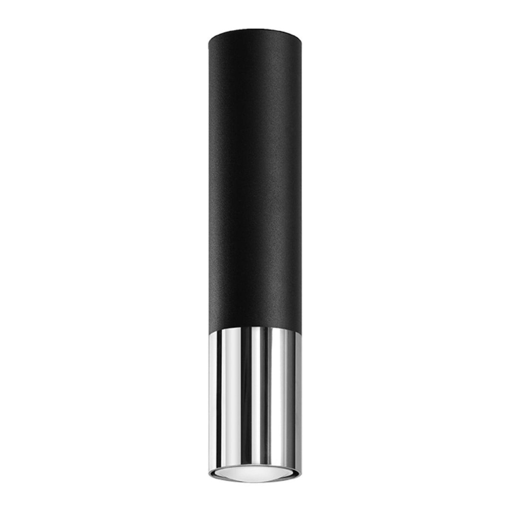 Lampada da soffitto LOOPEZ nero/cromo