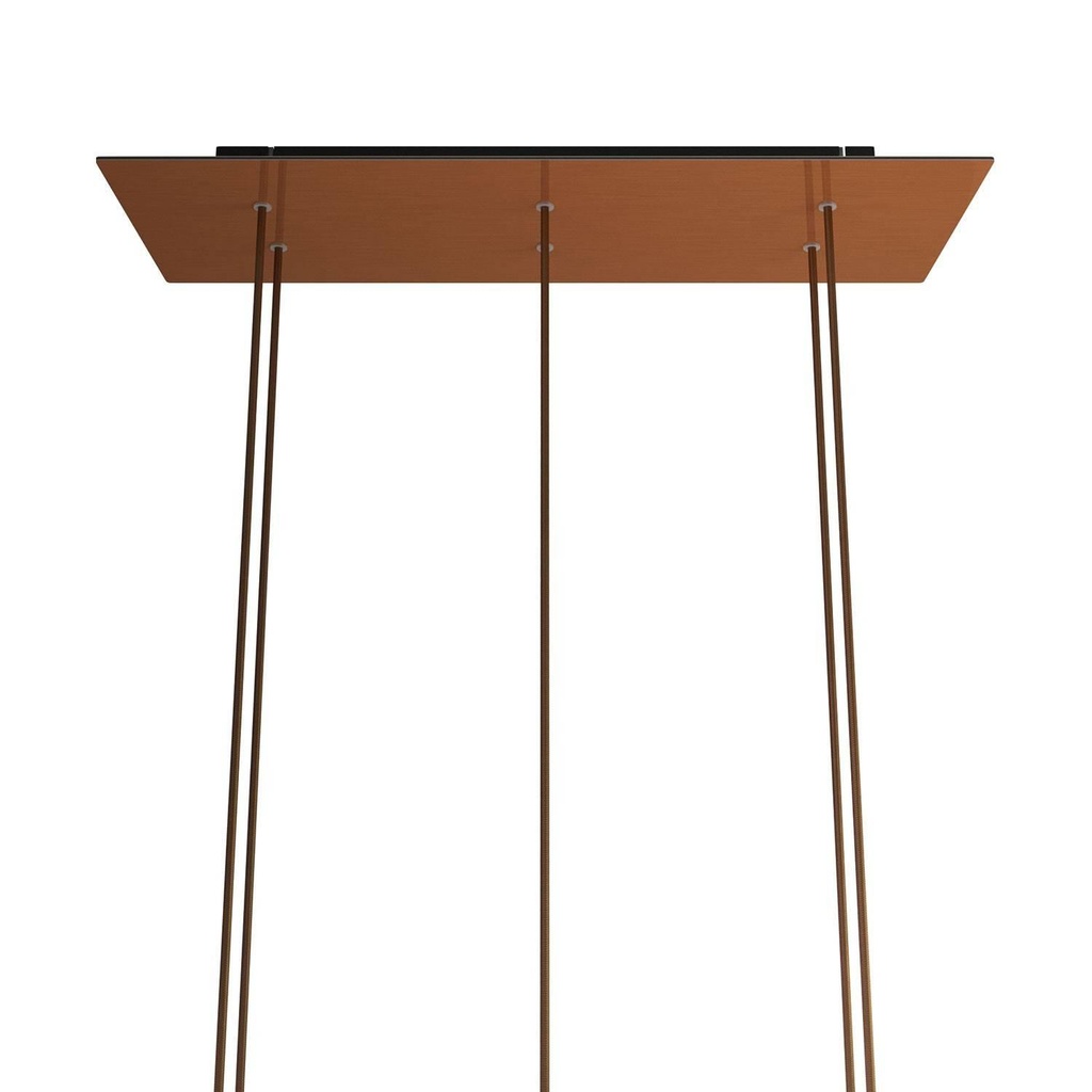 Rose-One rectangular XXL rosette with 6 holes and 6 side holes,