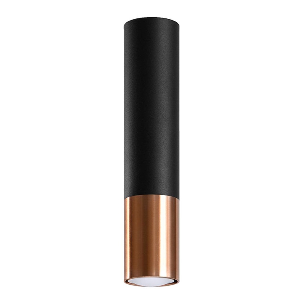 Lampada da soffitto LOOPEZ nero/rame